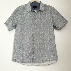 Lindbergh Men’s Short Sleeve Button Down Print Shirt Size Medium